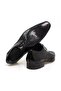 Black Color Lace-Up Genuine Leather Men's Shoes - 2