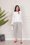 Layered Volan Detailed Ecru Blouse - 3