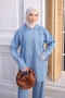 Blue Zippered Jacket and Trousers Denim Suit - 3