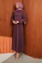 Plum Jacket Dress Double Combination Set - 4