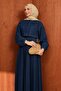Navy Blue Jacket and Denim Dress Combination - 2