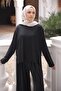 Black Modal Suit with Sweat Pants - 3