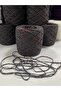 Summer Hand-Knitted Yarn Dark Smoked Burgundy with Glitter Wrap Visual Net 700 Gr - 4