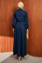 Navy Blue Jacket and Denim Dress Combination - 5