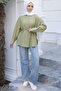 Green Waist Tie Buttoned Shirt - 3