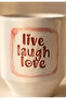 كوب سيراميك مطبوع عليه Live Laugh Love سعة 200 مل - 4