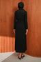 Black Collared Dress with Guipure Belt - 5
