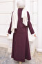 Plum Jacket Skirted Crepe Suit - 2