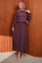 Plum Jacket Dress Double Combination Set