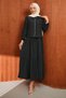 Anthracite Zippered Jacket Skirt Layered Gilet Set