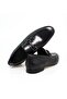 Black Color Laceless Genuine Leather Men's Shoes - 2