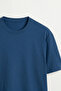 Overz Men's Oversize Basic Plain Indigo T-Shirt 100% Cotton Comfortable Fit - 8