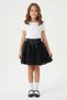 Girls' Tutu Skirt with Elastic Waistband and Bow Tie and Roses - 26Y 2831