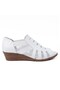 2855 Genuine Leather Daily Women's Sandals-White - 3