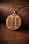 Men's and Women's Copper Necklace with Vakıa Prayer Model Medallion Talisman Pendant