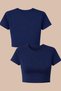 Women's Basic Daily Use Slim Fit Tee Crop - 3