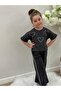 Girl's Stoned Heart Patterned Top and Bottom Set - 4