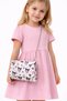 Girl's Pink Patterned Shoulder Bag – Cute Character Printed Mini Bag with Chain Strap