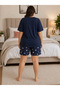 Women's Plus Size Short Sleeve Shorts Pajama Set - 3
