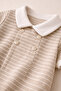 Baby Boy Collared Striped Patterned Button Embroidered Jumpsuit Daily Holiday Wear - 2