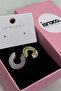 Zircon Stone Steel Hoop Earrings – Antiallergic Premium Design - 3
