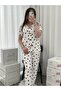 Women's Oslo Fabric Short Sleeve Patterned Pajama Set - 2