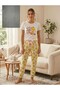 Soft Textured Cotton Home Wear Women's Pajama Set Short-Sleeved Sweet