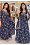 Women Floral Printed with embroidered Alia Cut Anarkali Dress with Dupatta, Premium Mal Mal Cotton - 3