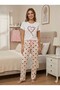 Soft Textured Cotton Home Wear Women's Pajama Set Short-Sleeved Sweet - 2