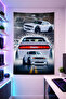 Sports Car-L2 Wall Covering Bright Quality Fabric Room Decor Tapestry Wall Carpet Gaming - 2