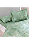 Lumine Satin Double Duvet Cover Set Green - 3