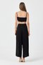 Women's Woven Slit Maxi Beach High Waist Blouse-Pants Set - 7