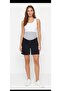 Fdn Black Maternity Jeans Shorts Flexible Panel Design with Adjustable Waistband - 5