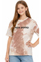 Boy'S/Girl's New Brand Written Batik Patterned Oversize Short Sleeve T-Shirt - 2
