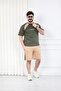 طقم تيشرت مع شورت رجالي اوفر سايز