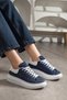 Sewn Women's Sports Shoes Suitable for Daily Use Sneaker with Laces White-Black-Blue-Silver-Gold-Yellow - 2