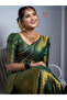 Green Lichi Silk Saree - MAF3092 | Green - 6