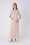 New Season Mink Maternity Stylish Lace Detailed Summer Design Buttoned Full Length Dressing Gown Nightgown Set - 6