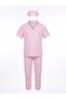 Girl's Cotton Striped Summer Pajama Set + Eye Patch - 6