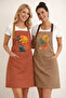 Kitchen Apron Set of 2 Stain-Resistant Water-Repellent Fabric Colorfast Print Floral Botanical Pattern Double Apron - 2