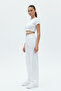 Nova Women's High Waist White Loose Jeans Wide Leg Palazzo Denim Pants - 3