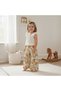 Girl's Blouse and Wide-Legged Linen Trousers Set - 2