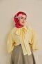 وشاح حرير تويل بنمط حزام فوشيا 90x90