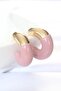 Ccb Dried Rose Gold Double Color Earrings