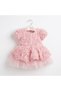 Pink 3D Rose Baby Girl Trendy Birthday Romper - 2