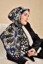 Twill Silk Scarf Milky Way Black 90X90 - 4
