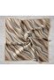 Twill Silk Scarf Curved Stripe Butter Yellow 90X90 - 5