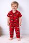 100% Cotton Short Sleeve Buttoned Summer Girls Boys Sailing Patterned Baby Kids Pajama Set - 3