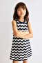 Appliquéd hole-knit dress