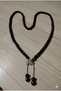 Antique Elephant Symbol Black and Gold Glittering 108 Mala Yoga Necklace Luck Abundance Power - 3